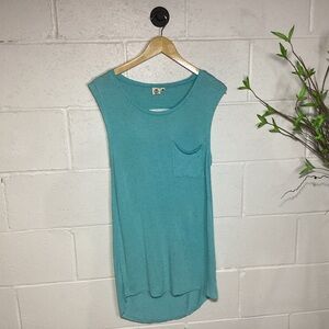 Lagaci Teal Swim Coverup | Cutout Back | Lightweight